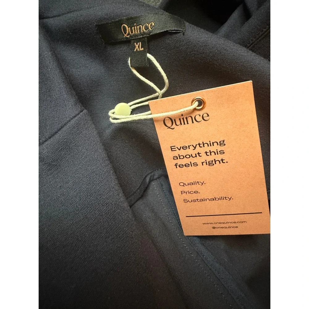 Quince Ultra Stretch Ponte Blazer Navy XL NWT Sold Out Tailored Office Jacket - Picture 7 of 10